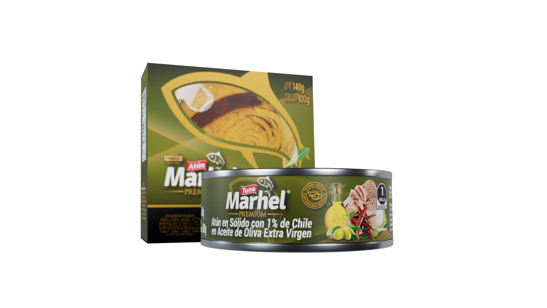 Marhel PREMIUM con 1% de Chile en Aceite de Oliva Extra Virgen